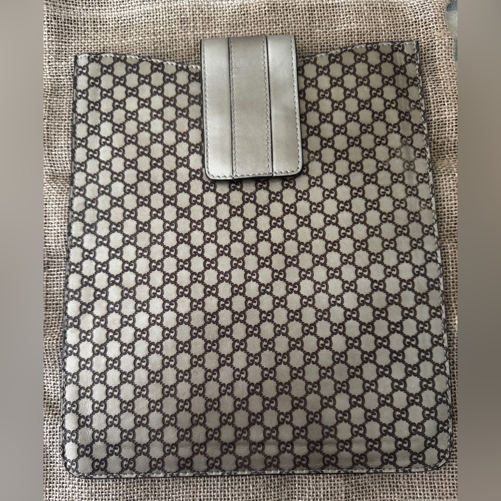 Gucci Gold logo embossed IPad case